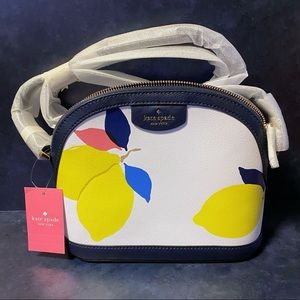 Kate Spade Blue Lemon Sylvia XL Dome Crossbody